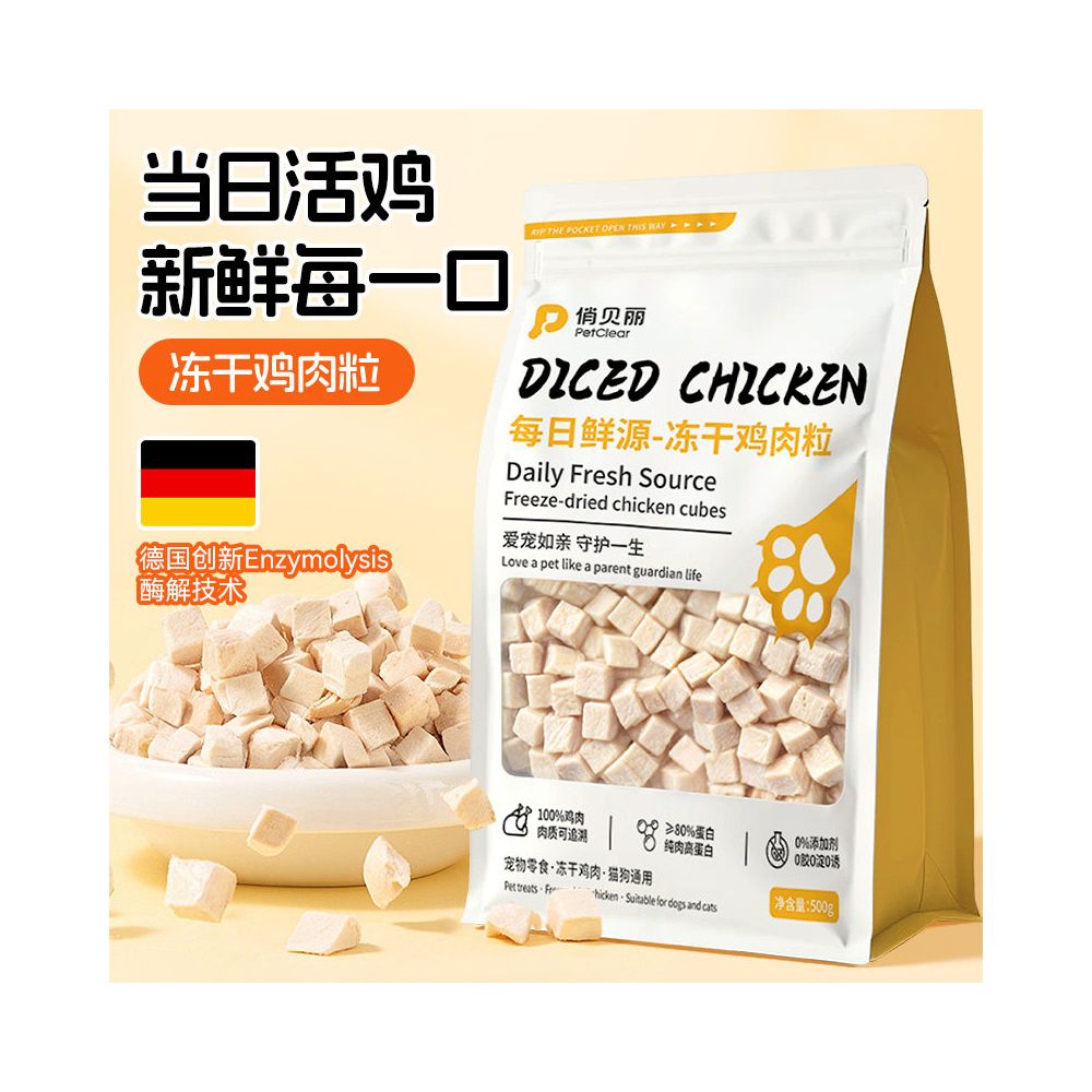 【Qiaobeili 俏貝麗】純肉凍乾貓零食系列｜雞軟骨、雞胸肉、營養蛋黃，FD 冷凍乾燥無添加貓糧，補充軟骨素與卵磷脂，全齡貓適用之主食添加拌糧