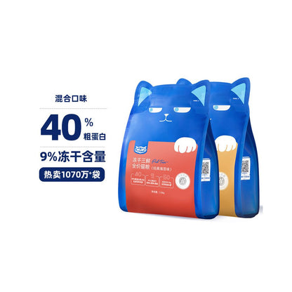 【WoWo 喔喔】大藍包全價添加凍乾貓糧｜官方旗艦店正品保證，無穀高蛋白鮮肉配方，榮獲年度十大推薦貓糧，全齡貓適用之高品質生食級主食糧