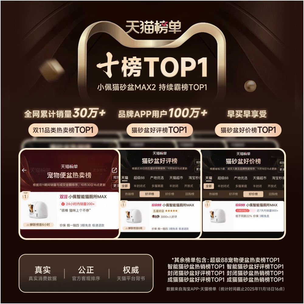 Xiaopei MAX2 intelligent cat litter box with automatic odor prevention design semi enclosed electric cat litter box made of PP material image 2