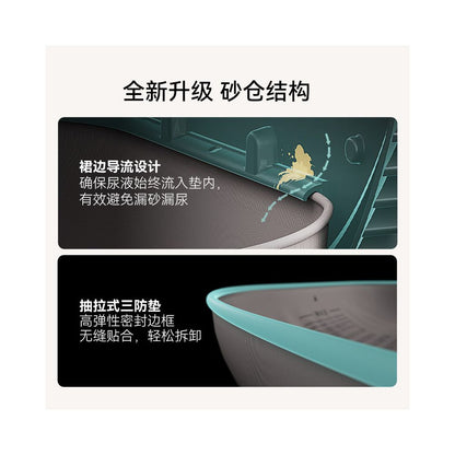 Hohmann Intelligent Cat litter Box 106L Large Space Automatic Sand Filling and Anti Splashing ABS Material image 5