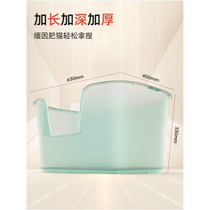 Wink Honey Cat litter box oversized open cat toilet splash proof cat litter bin kitten litter box image 1