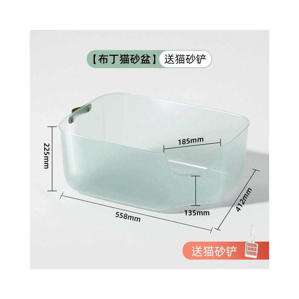 【Wink Honey 繽紛蜂蜜】開放式特大號貓砂盆｜防噴濺高圍欄設計，大體型貓咪/幼貓通用貓廁所，極簡美學特大容量貓砂盆（2026 輕量化新款）