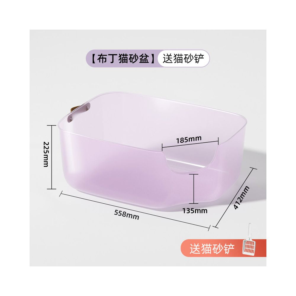 【Wink Honey 繽紛蜂蜜】開放式特大號貓砂盆｜防噴濺高圍欄設計，大體型貓咪/幼貓通用貓廁所，極簡美學特大容量貓砂盆（2026 輕量化新款）