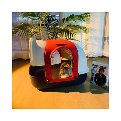 Large cat litter box anti splash fat cat enclosed super large cat toilet cat poop box cat litter box cat litter box cat supplies image 0