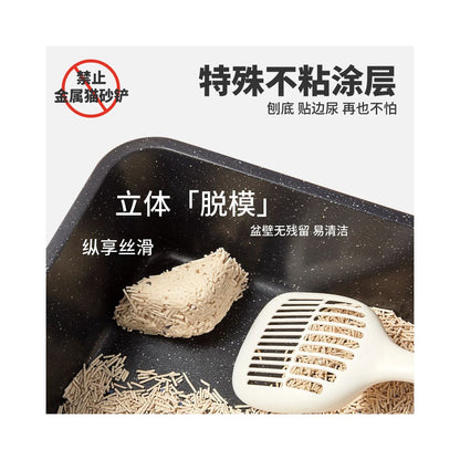 Daduo cat litter box open anti splash cat litter box with replaceable shell technology coating non stick bottom image 2
