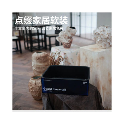 Daduo cat litter box open anti splash cat litter box with replaceable shell technology coating non stick bottom image 3