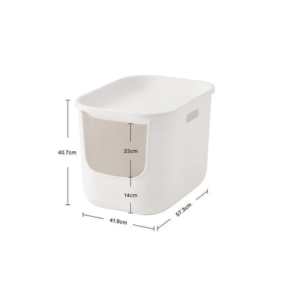 MUJI polypropylene covered cat litter box pet supplies semi enclosed splash proof cat toilet image 2