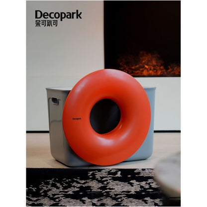Decopark black hole cat litter box large enclosed top out splash proof and odor proof cat poop box kitten toilet image 3