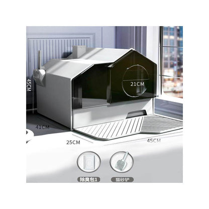 特大號全封閉貓砂盆｜防噴濺防臭貓廁所，幼貓/大貓通用加厚材質，整套養貓必備用品（2026 入門推薦首選）