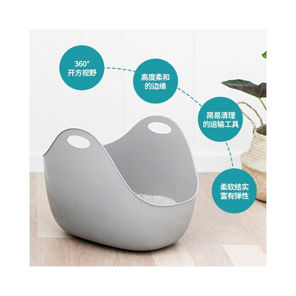 LitterLocker Canada imported cat litter box large size with adjustable lifting handle anti splash cat toilet image 3