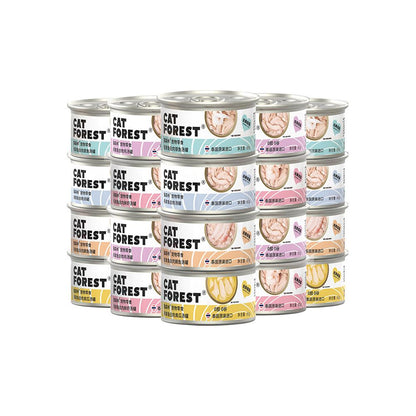 Cat Forest Cat Canned Imported Tuna Fish Moisturizing and Nutritious for Kittens Soup Can Snacks with Main Food 48 cans Stocked image 5