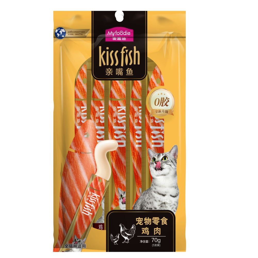 【麥富迪 Maifudi】親嘴魚系列貓條禮盒 100 支裝｜超大容量桶裝鮮肉濕食，英短/成貓幼貓補水營養獎勵，高適口性舔舔樂