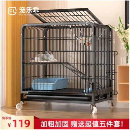 【寵樂萌 Pet Fun Cute】四層超大空間貓籠｜抽屜式底盤易清潔，多功能室內大容量貓別墅，成貓幼貓跳台加厚貓窩