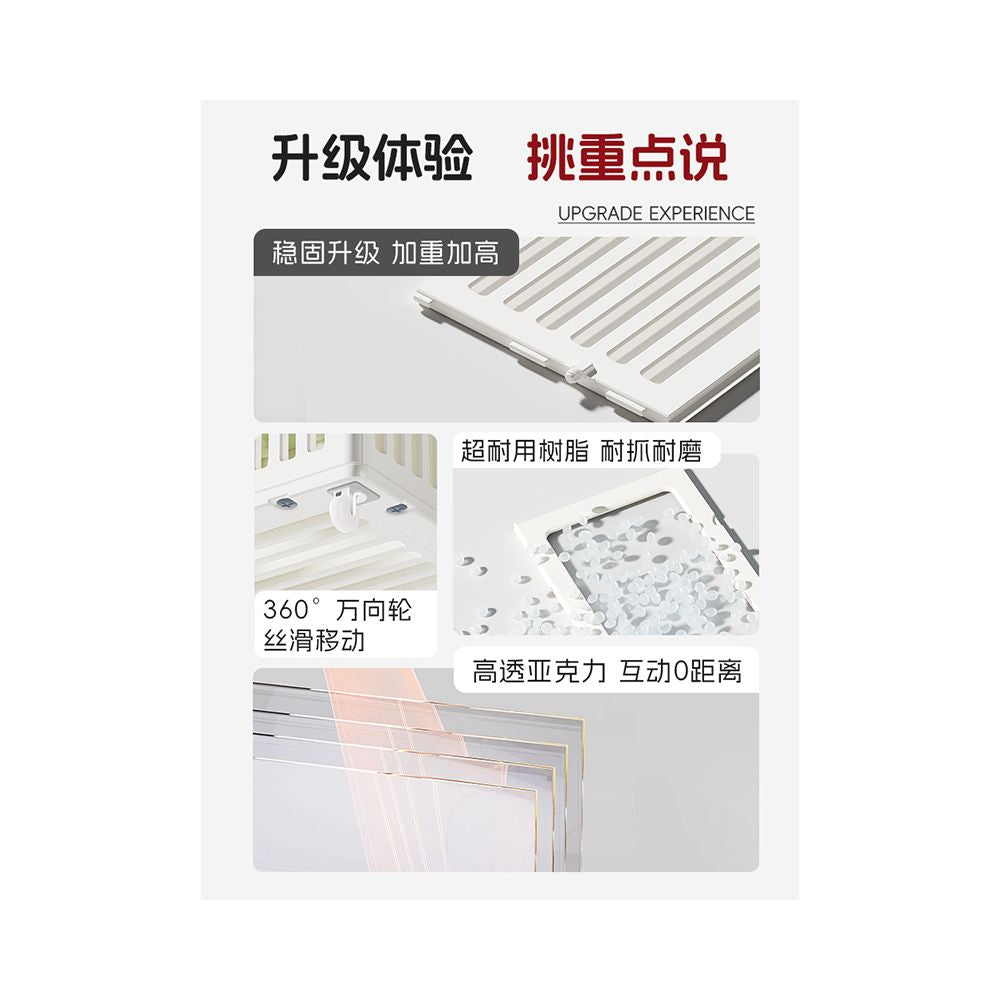 Indoor Cat Villa Cat Cabinet Toilet Integrated Cat Nest Large Space Double layer Cat Cage with Acrylic Door Claw Villa image 2