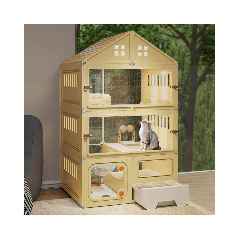 Cat Villa Home Indoor with Toilet Integrated Cat Cage Large Free Space New Cat Cage Cat House Cat House image 1
