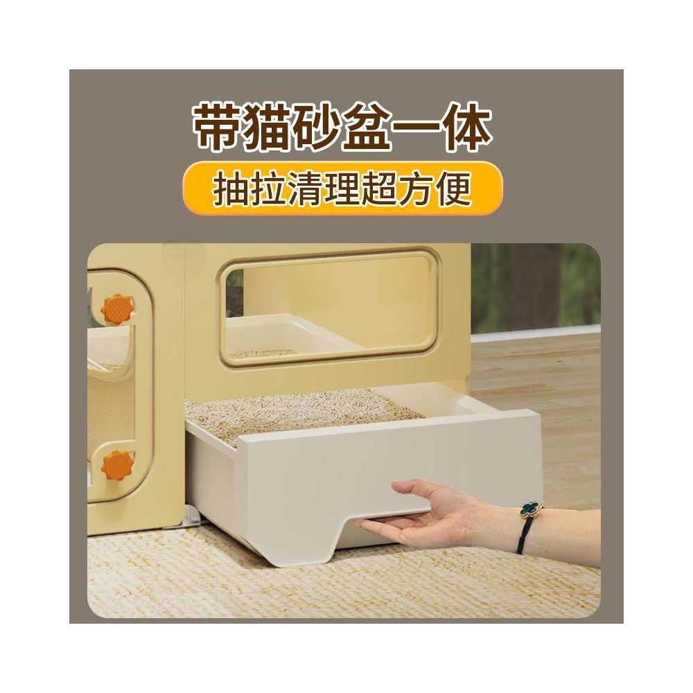 Cat Villa Home Indoor with Toilet Integrated Cat Cage Large Free Space New Cat Cage Cat House Cat House image 5