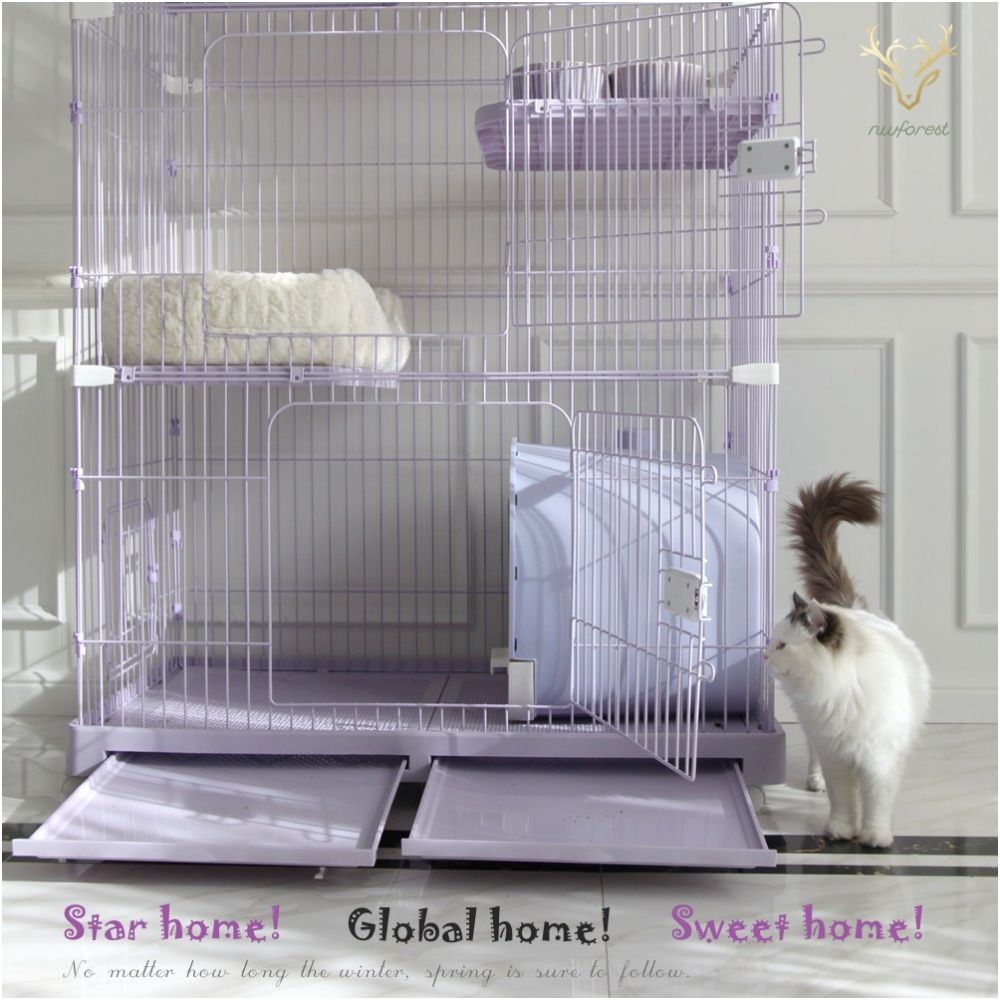 STORY Norwegian Forest Cat Cage Extra Large Free Space Cat Cage Villa Two or Three Floors Household Extra Large Indoor Cat House image 2