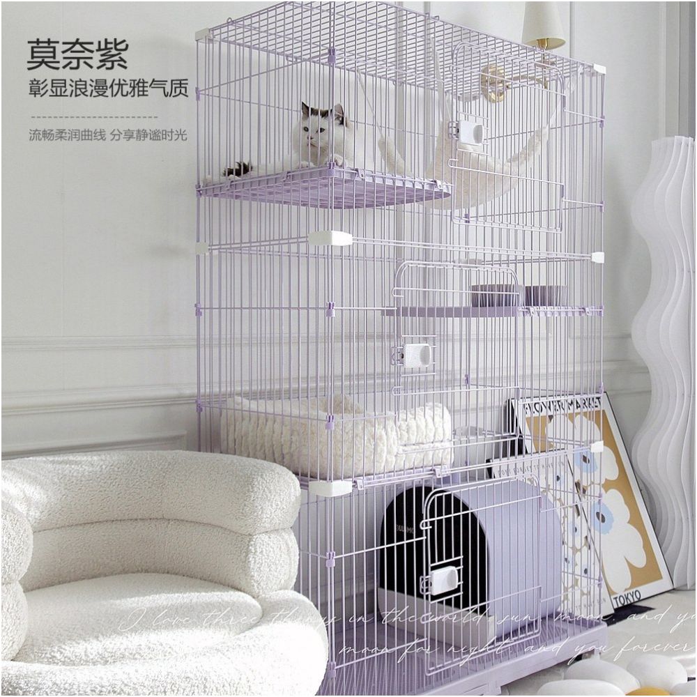 STORY Norwegian Forest Cat Cage Extra Large Free Space Cat Cage Villa Two or Three Floors Household Extra Large Indoor Cat House image 3
