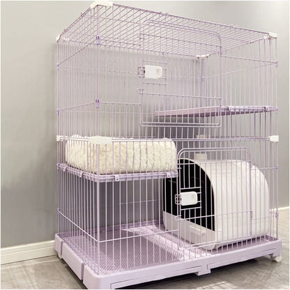 【STORY】挪威森林貓專用別墅｜超大空間加固型貓籠，二三層立體室內豪華貓屋，加厚跳台高承重大型品種貓別墅