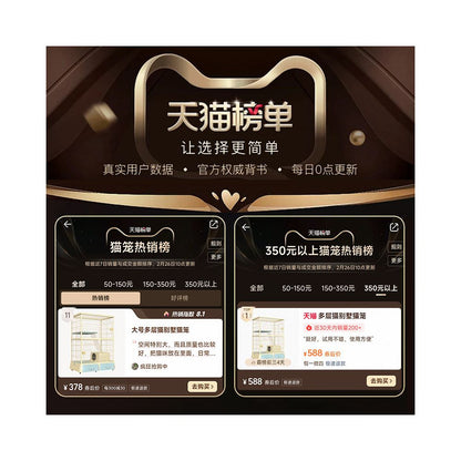 Wink Honey Cat Cage Cat Villa with Toilet Integrated Home Indoor Large Free Space Cat Nest Cat Cabinet image 2