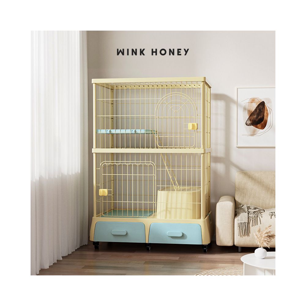 Wink Honey Cat Cage Cat Villa with Toilet Integrated Home Indoor Large Free Space Cat Nest Cat Cabinet image 0