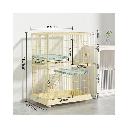 【Wink Honey】豪華一體化貓別墅｜自帶隱藏式貓砂盆，室內家用超大空間貓櫃，多功能實木質感貓屋