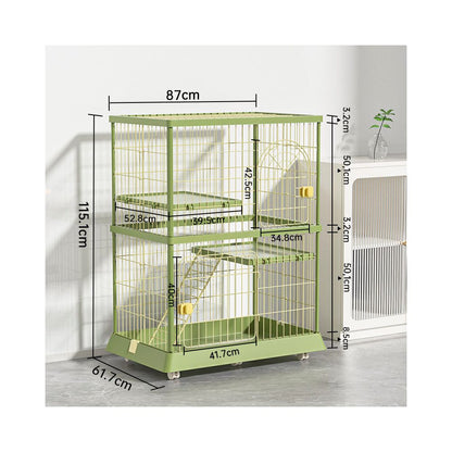 【Wink Honey】豪華一體化貓別墅｜自帶隱藏式貓砂盆，室內家用超大空間貓櫃，多功能實木質感貓屋