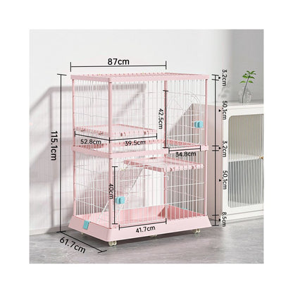 【Wink Honey】豪華一體化貓別墅｜自帶隱藏式貓砂盆，室內家用超大空間貓櫃，多功能實木質感貓屋