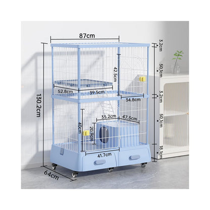 【Wink Honey】豪華一體化貓別墅｜自帶隱藏式貓砂盆，室內家用超大空間貓櫃，多功能實木質感貓屋