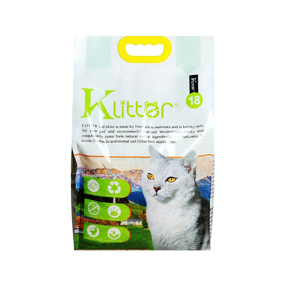 CoolKin Tofu Cat Litter Original Flavor Green Tea Scent Large Pack Low Dust Easy Clumping Flushable Tapioca Mixed Cat Litter 40 lbs image 5