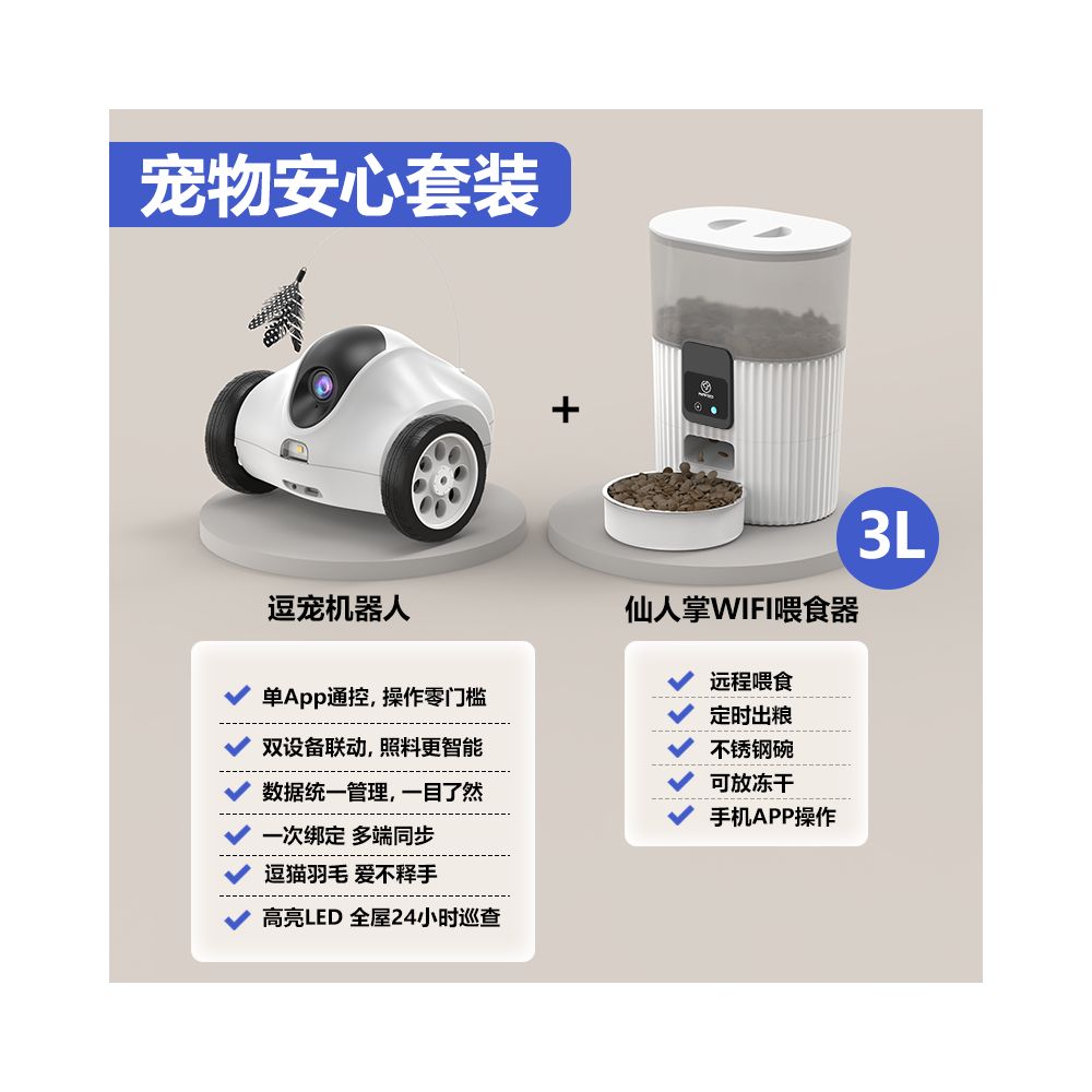 【PAPIFEED】雙向視訊寵物監控攝影機｜螢幕對講可遠端通話，犬貓專屬高清語音陪護器，便攜式室內網路監視器（2026 智慧陪伴款，讓愛寵隨時看見主人）