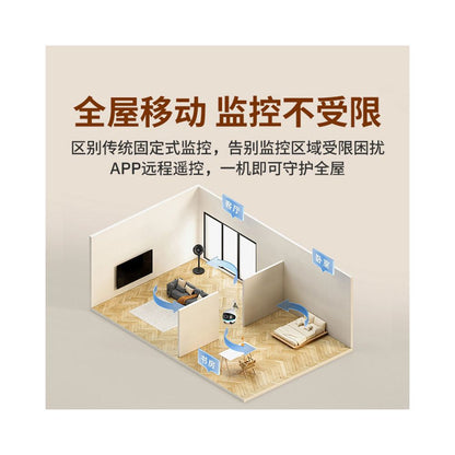 Wireless pet camera that can move around the house without electricity providing panoramic photography and care image 3