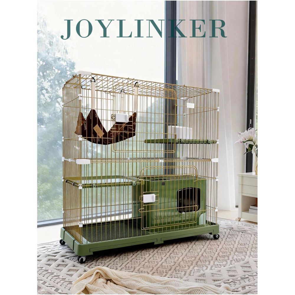 Modern Living on Norwegian Forest Cat Cage Extra Large Free Space for Home Use Two Story or Double Story Cat Villa Cattery image 2