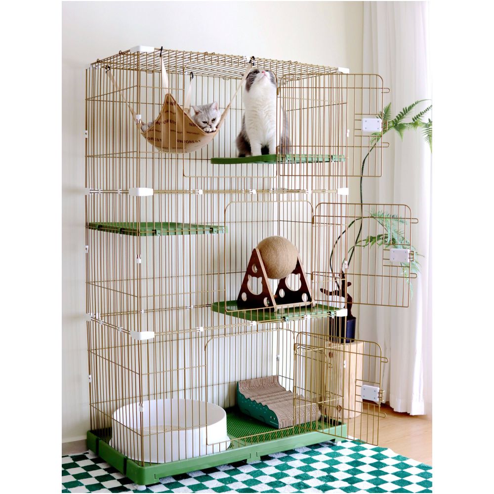 Modern Living on Norwegian Forest Cat Cage Extra Large Free Space for Home Use Two Story or Double Story Cat Villa Cattery image 4