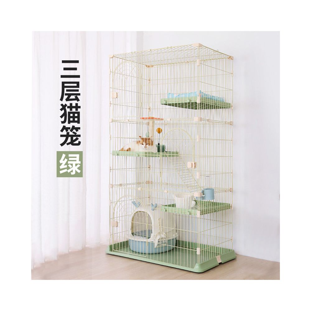 一體化貓砂盆貓別墅｜自帶隱藏式廁所，室內超大空間貓屋，多功能省空間貓櫃別墅