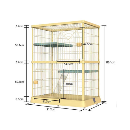 一體化貓砂盆貓別墅｜自帶隱藏式廁所，室內超大空間貓屋，多功能省空間貓櫃別墅