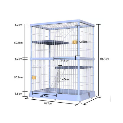 一體化貓砂盆貓別墅｜自帶隱藏式廁所，室內超大空間貓屋，多功能省空間貓櫃別墅