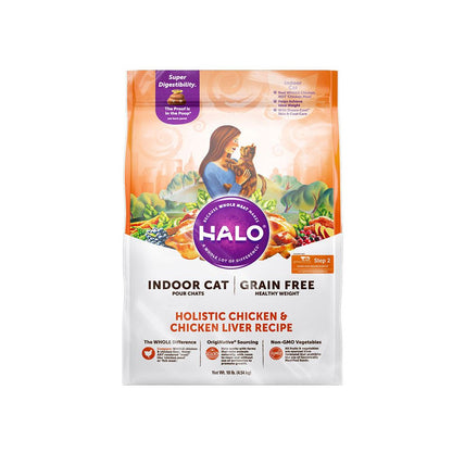 【美國 Halo 哈囉】純鮮肉熟齡貓糧｜100% 不含肉粉，無穀物高消化率配方，10磅 (4.5kg) 美國原裝進口老貓健身美體糧