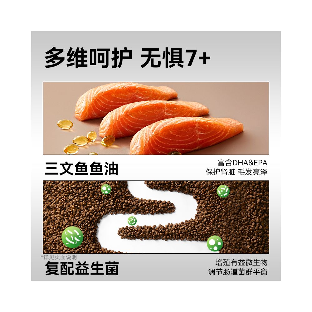 Pat cat food for older adults aged 7 and above mainly consisting of immune fish oil fresh meat formula fully priced and palatable senior cat food image 3