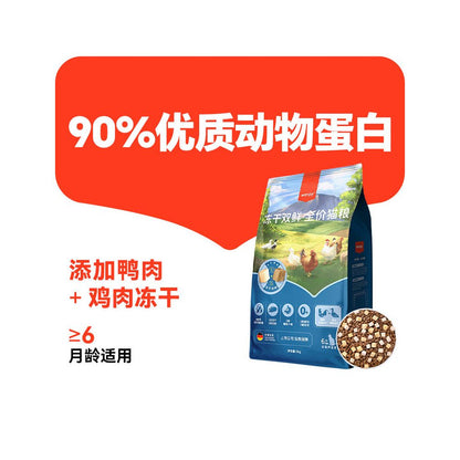 【頑皮 Wanpy】凍乾雙拼貓糧｜官方旗艦店正品，幼貓/成貓全齡通用營養糧