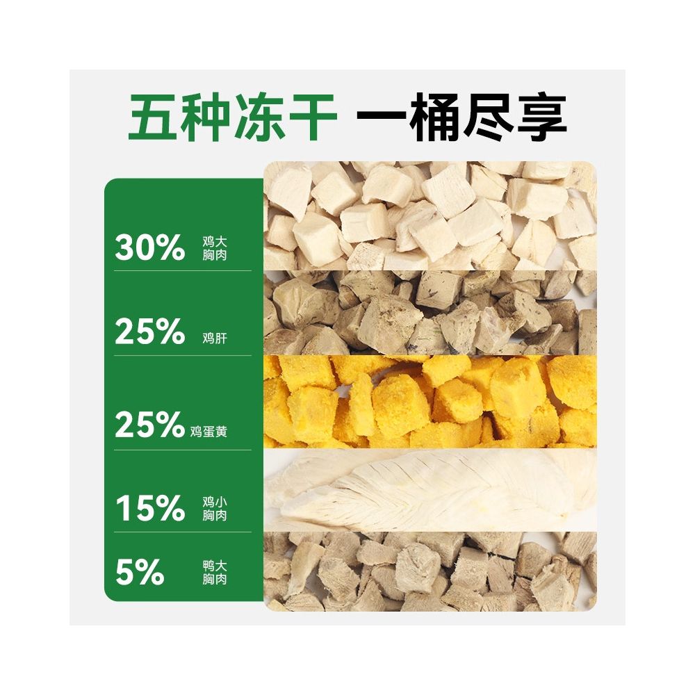 Lu Si Wu Pin Freeze Dried Cat Snack Chicken Chest Freeze Dried Bucket Cat Chicken Freeze Dried Cat Snack Cat Pet Freeze Dried image 2