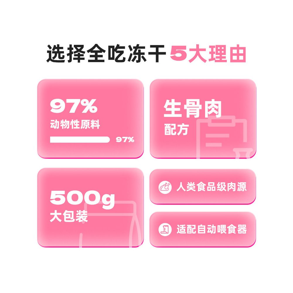 Love Cube Whole Foods Freeze Dried Cat Food Raw Bone Meat Formula Freeze Dried Cat Food 500g image 2