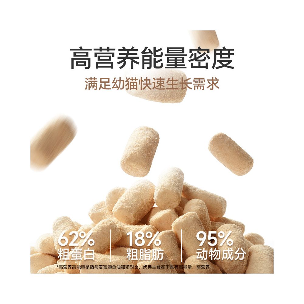 Maifudi goat milk fresh meat freeze dried cat food specialized nutritional and nourishing staple food for kittens and adult cats stored at room temperature as pet food image 4