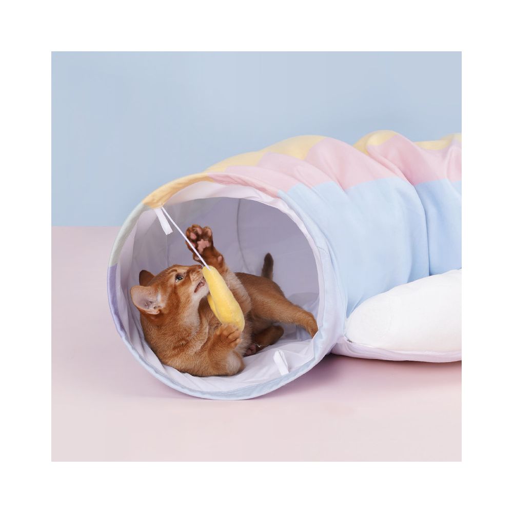 Zeze Rainbow Cat Tunnel Cat Nest Four Seasons Universal Cat Bed Cat Channel Detachable Washable Kitten Toys Pet Cat image 3