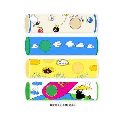 CUL pet cat tunnel multi cat interactive foldable paper tube retractable track drilling hole cat rainbow channel image 4