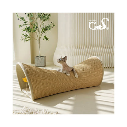 CatS Golden Treasure Cat Tunnel Human Fireworks Series Wooden Sisal Cat Scratch Board Cat Toy Multi Cat Big Cat Suitable image 1