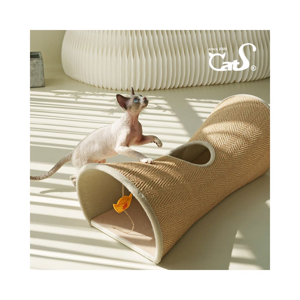 CatS Golden Treasure Cat Tunnel Human Fireworks Series Wooden Sisal Cat Scratch Board Cat Toy Multi Cat Big Cat Suitable image 2