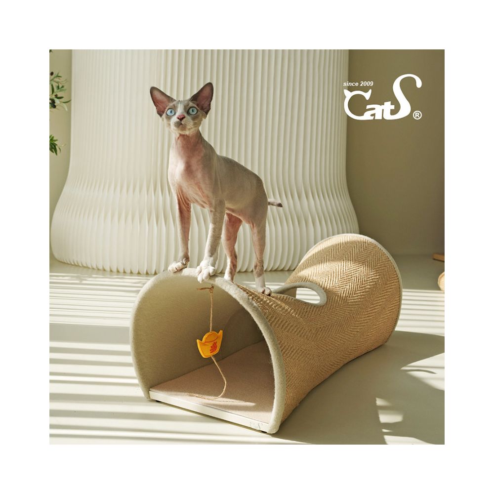 CatS Golden Treasure Cat Tunnel Human Fireworks Series Wooden Sisal Cat Scratch Board Cat Toy Multi Cat Big Cat Suitable image 3
