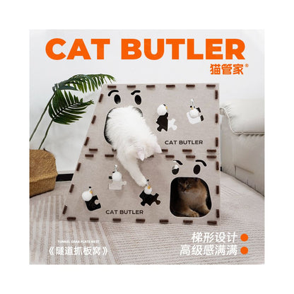 Felt cat nest cat scratching board nest little cat toy new summer two tier cat nest four season universal cat tunnel image 2