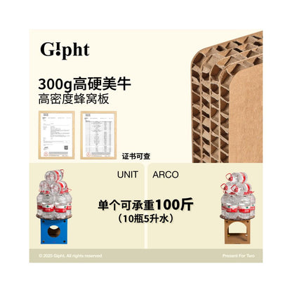 Gipht module creative cat climbing frame simple style double layer design customizable cat villa image 3